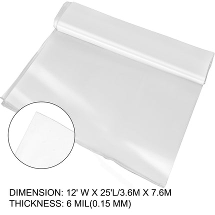 Šiltnamio plėvelė VEVOR 3,6 x 7,6 m, 0,15 mm storio