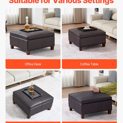 Pufas-daiktadėžė VEVOR CWD0097CA-KD-DARK BROWN, 71 cm