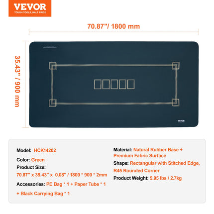 Pokerio stalo patiesalas VEVOR HCK14202, 180 x 90 cm