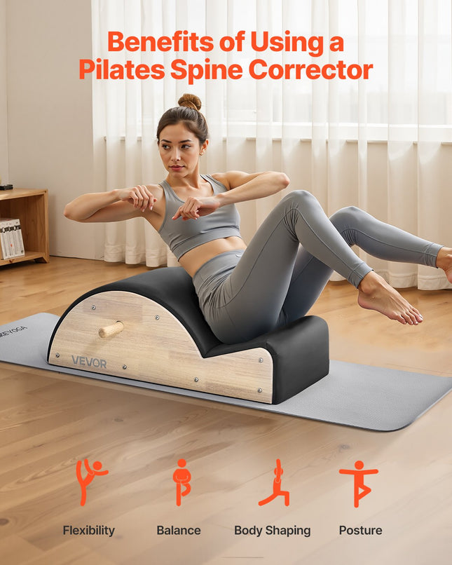 Pilates stuburo korektorius VEVOR J55-X-A, kaučiukmedžio mediena