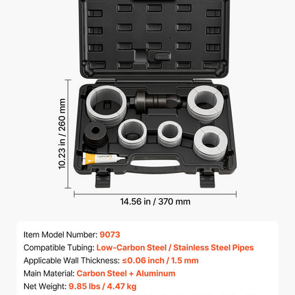 Išmetimo vamzdžių plėtiklių rinkinys VEVOR 9073, 41,27–107,95 mm