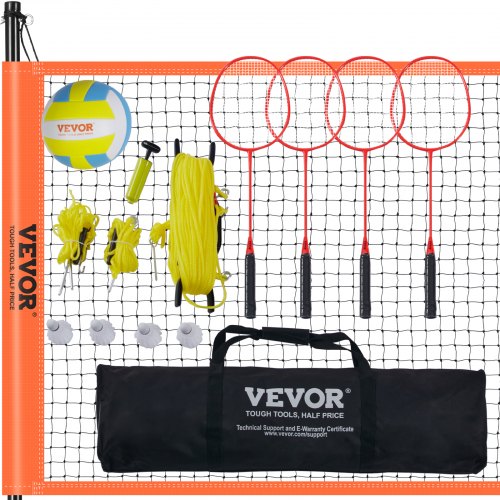 Tinklinio ir badmintono rinkinys VEVOR JH-301, reguliuojamas aukštis