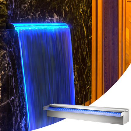 Baseino krioklys VEVOR Stačiakampis, 60 cm ilgio su LED apšvietimu
