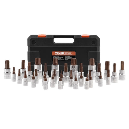 Torx galvučių ir antgalių rinkinys VEVOR 34PCS 34T, 34 dalių