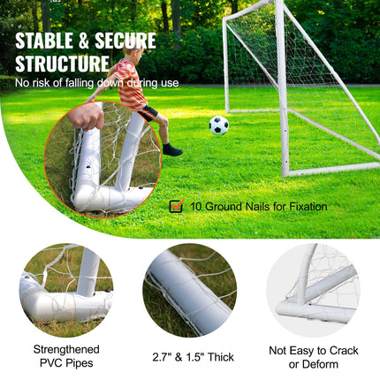 Nešiojami futbolo vartai VEVOR JH-101, 366 x 183 cm