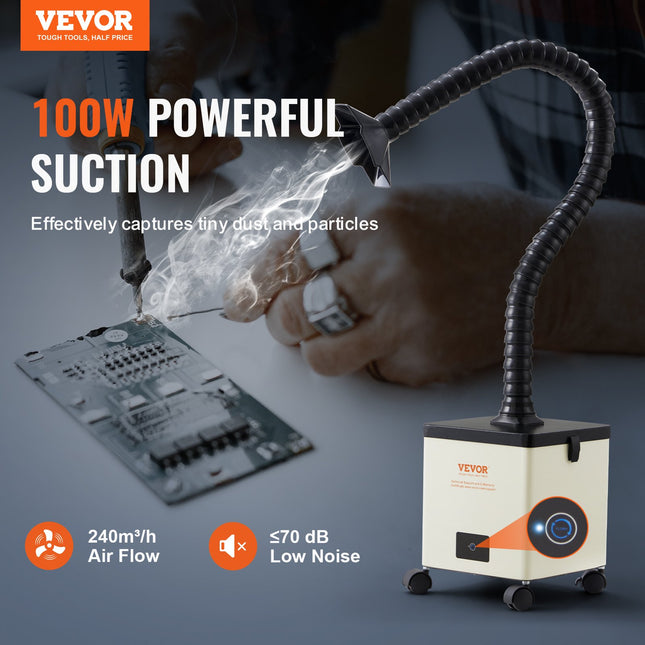 Lituoklio dūmų sutraukėjas VEVOR XF180U, 100 W