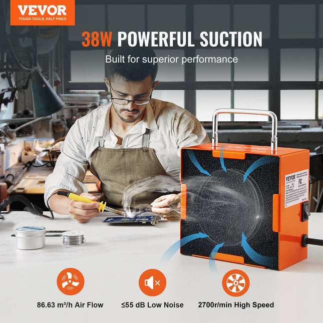 Litavimo dūmų sutraukėjas VEVOR XF38, 38W