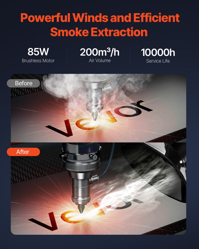 Lituavimo dūmų sutraukėjas VEVOR XF180, 85W