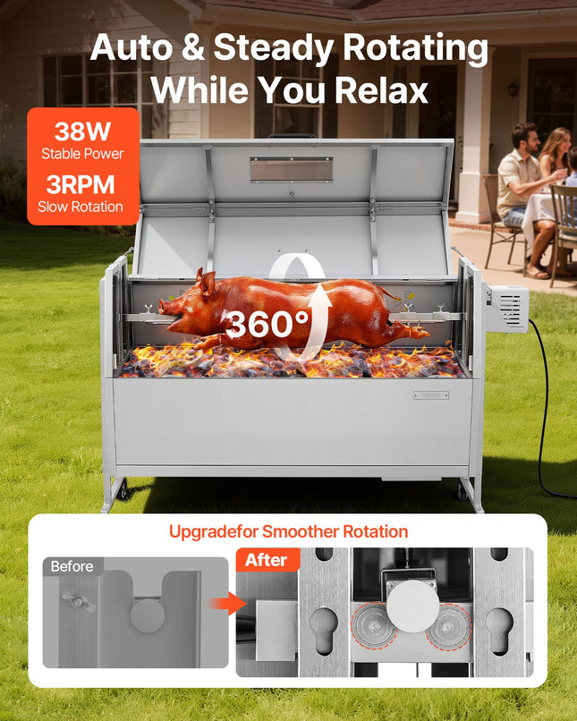 Elektrinis iešmas-kepsninė VEVOR TB-46Z, 60 kg keliamoji galia