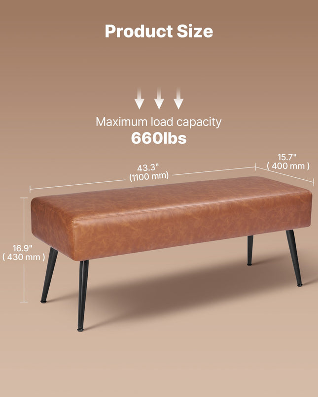 Miegamojo suoliukas VEVOR CWD0016CA-KD-BROWN, 110 cm ilgio