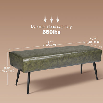 Miegamojo suoliukas VEVOR CWD0016CA-KD-GREEN, 110 cm ilgio