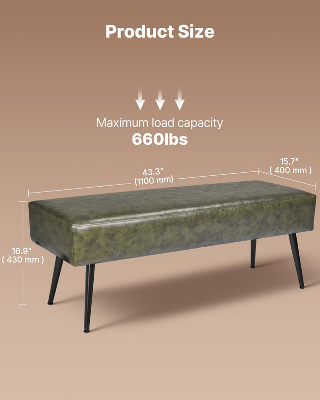 Miegamojo suoliukas VEVOR CWD0016CA-KD-GREEN, 110 cm ilgio