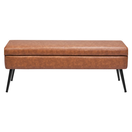 Suoliukas su daiktadėže VEVOR CWD0115CA-KD-BROWN, 120 cm ilgio