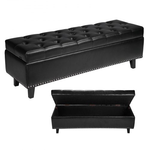 Suoliukas su daiktadėže VEVOR CWD0117CA-KD-BLACK, 130 cm ilgio