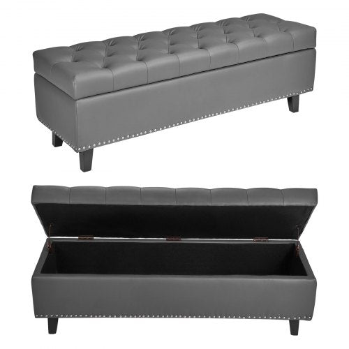 Suoliukas su daiktadėže VEVOR CWD0117CA-KD-GRAY, 130 cm ilgio