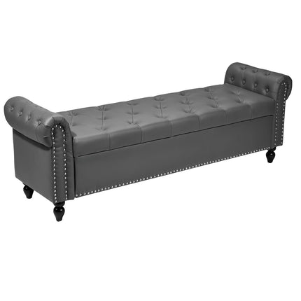 Minkštasuolis su daiktadėže VEVOR CWD0112CA-KD-GRAY, 166 cm ilgio