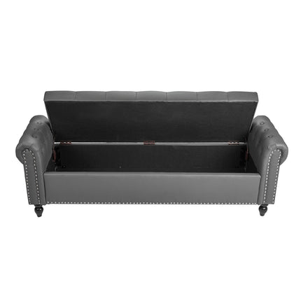 Minkštasuolis su daiktadėže VEVOR CWD0112CA-KD-GRAY, 166 cm ilgio