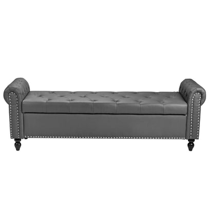 Minkštasuolis su daiktadėže VEVOR CWD0112CA-KD-GRAY, 166 cm ilgio