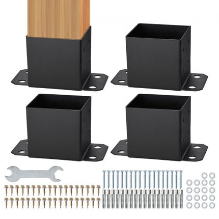Kolonų padai VEVOR QBLZ-6in-4, 142x142 mm, 4 vnt.