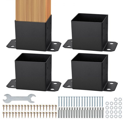 Kolonų padai VEVOR QBLZ-6in-4, 142x142 mm, 4 vnt.