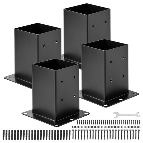 Kolonų atramos VEVOR QB-6in-4, 142x142 mm, 4 vnt.