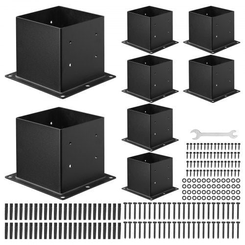 Kolonų padai VEVOR QB-4in-8, 92x92 mm, 8 vnt.