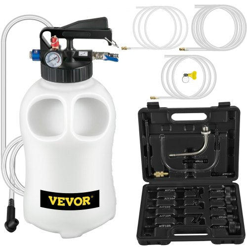Transmisinės alyvos siurblys VEVOR 10L ATF, 14 adapterių komplektas