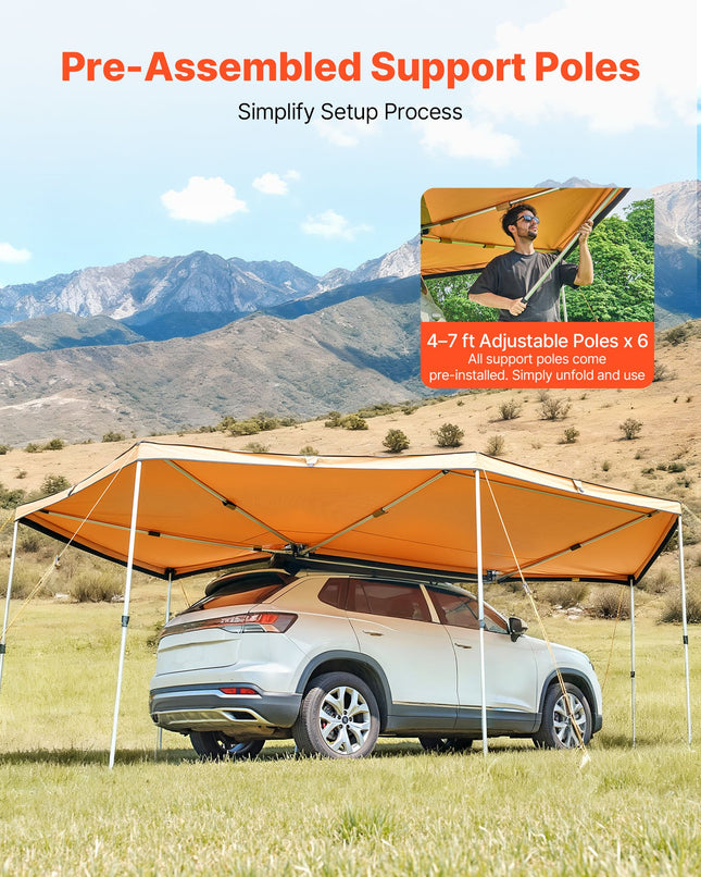 Automobilinė markizė VEVOR ATSA27020PLUS, 270 laipsnių, 12.4 m²