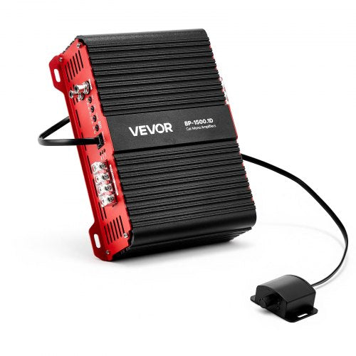 Automobilinis vieno kanalo stiprintuvas VEVOR BP-1500.1D, 1500W RMS