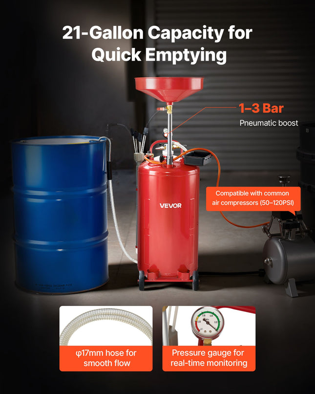 Alyvos surinkimo talpa VEVOR FF-6294, 79,5 l