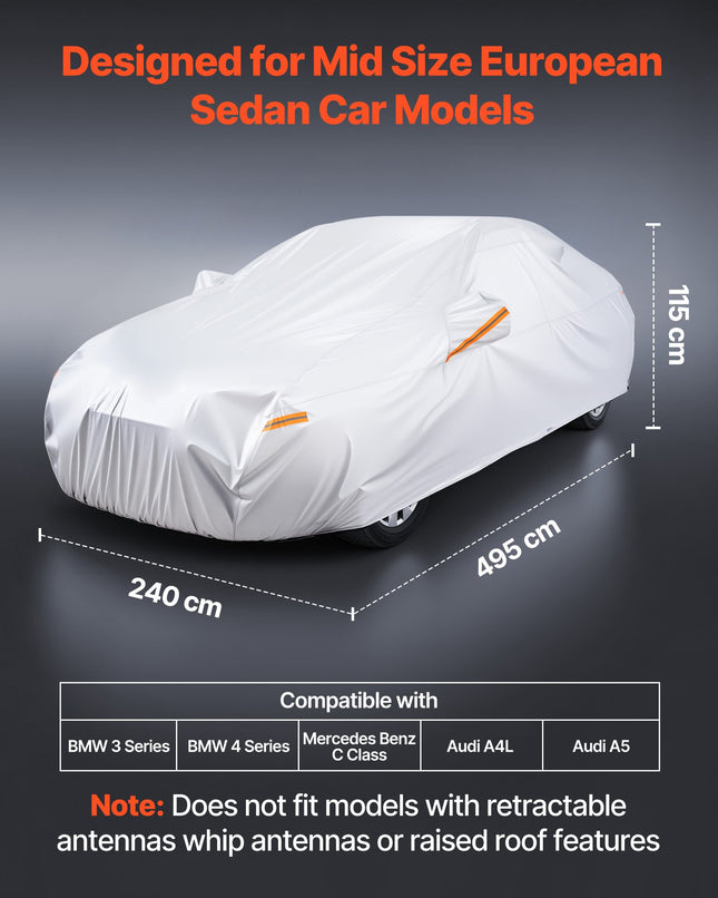 Automobilio uždangalas VEVOR SXYLMCYJCZHONG, vidutinio dydžio sedanams