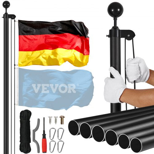 Vėliavos stiebas VEVOR UP-QGTJ30, 9,14 m