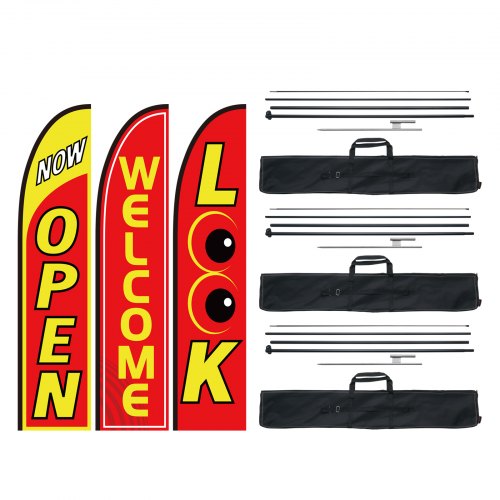 Reklaminės vėliavos VEVOR FLB-4.5-3B, 3 vnt. komplektas