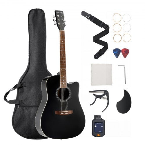 Akustinė gitara VEVOR FG068C-41BK, 1041 mm