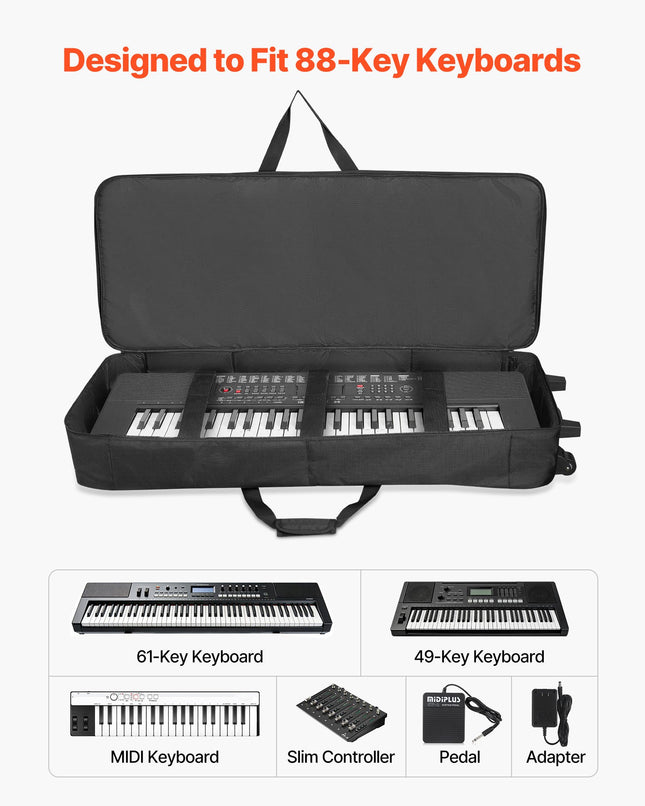 Klaviatūros dėklas VEVOR ZL-SND-0684, 88 klavišų instrumentams