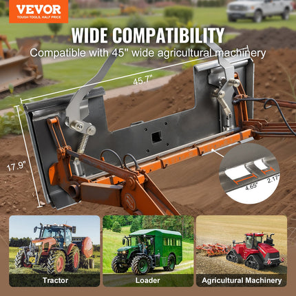 Mini krautuvo prikabinimo plokštė VEVOR XSJ-24-N011, 9,5 mm storio