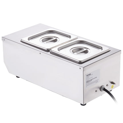 Šokolado lydymo ir temperavimo aparatas VEVOR CS-2, 2 talpos po 1,5 l