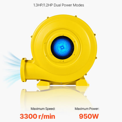 Oro pūstuvas pripučiamoms pramogoms VEVOR S-E9 MULTI, 950 W