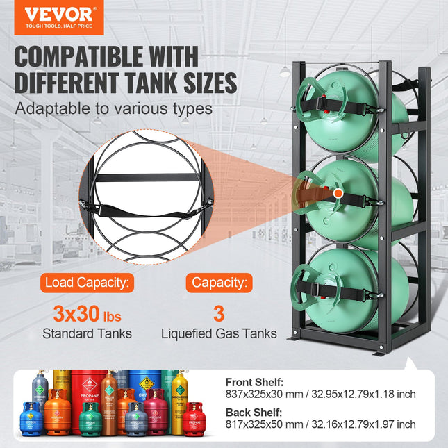 Šaltnešio balionų laikiklis VEVOR CTR330, 3 x 13,6 kg talpa