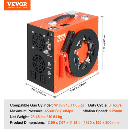 PCP oro kompresorius VEVOR SS-PAC04A, 300 bar