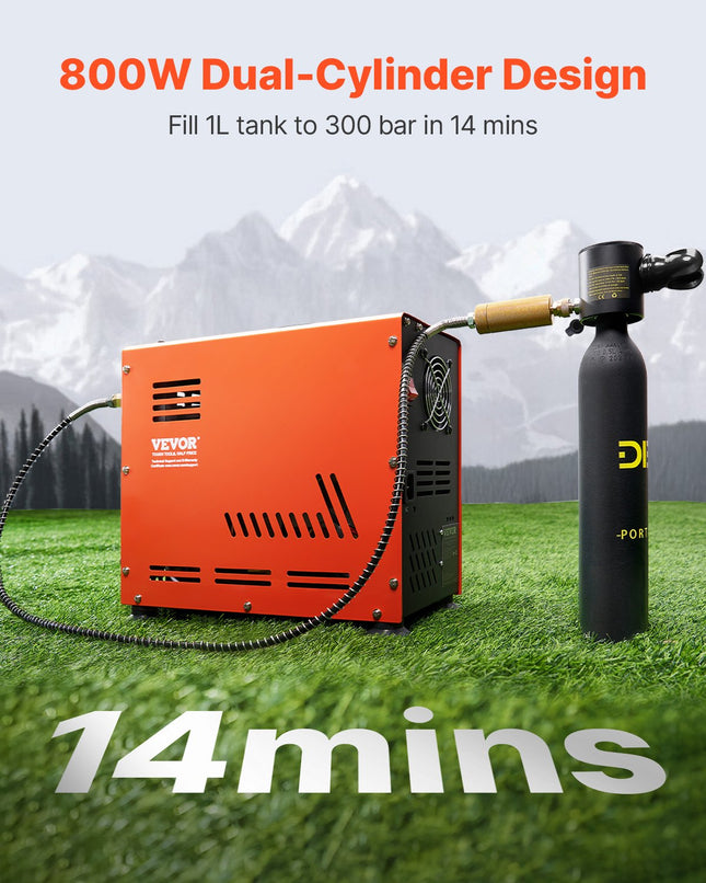 PCP oro kompresorius VEVOR 800W, 30Mpa