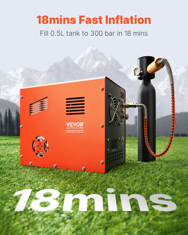 PCP oro kompresorius VEVOR, 4500PSI / 300W