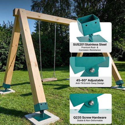 Sūpynių tvirtinimo laikikliai VEVOR HXQQTB4P, 91 x 91 mm stulpams