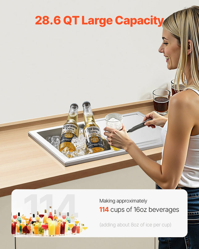 Įleidžiama ledo talpa VEVOR ICB-S181214, 27,1 l