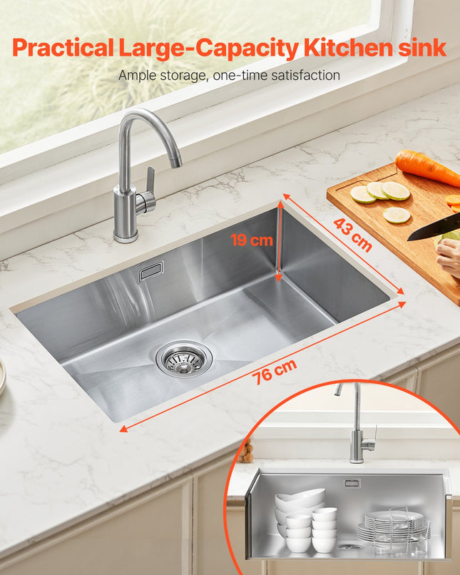 Virtuvinė plautuvė VEVOR U764319RS0, 76 cm