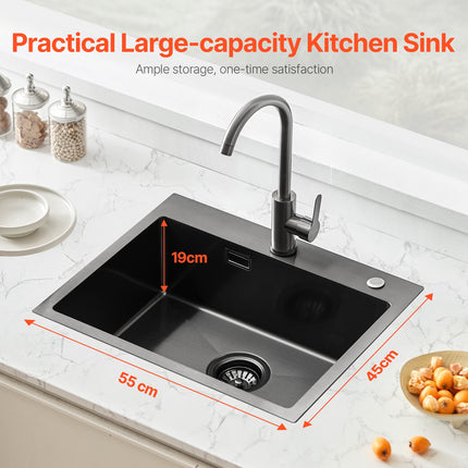 Virtuvinė plautuvė VEVOR T5545019RB0, 55 cm