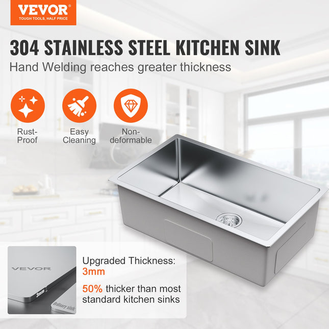 Virtuvinė plautuvė VEVOR KM-SC-2302-SKU9, 76 cm