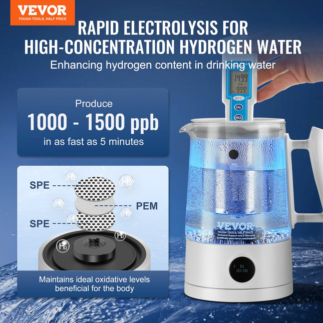 Vandenilio vandens generatorius VEVOR EHM-P68, 1,5 l