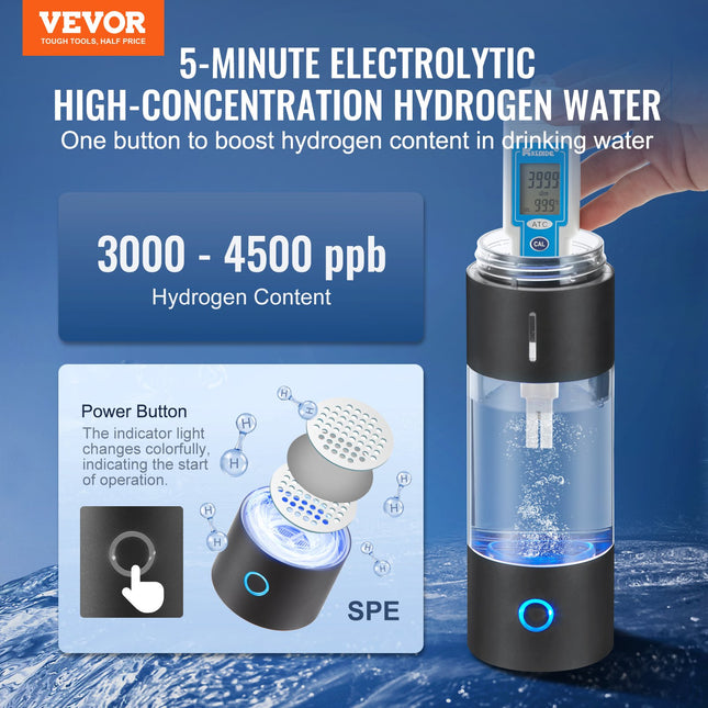 Vandenilio vandens generatorius VEVOR EHM-H13, 230 ml
