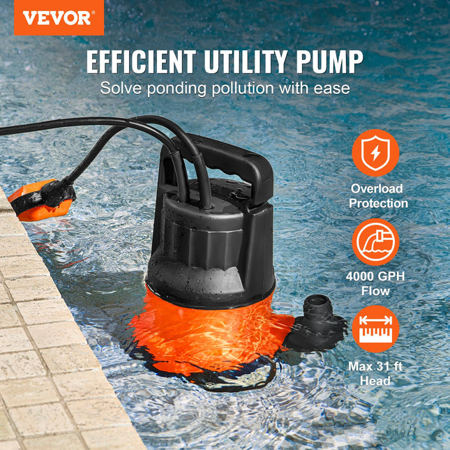 Panardinamas vandens siurblys VEVOR ZXQ1000-B, 700 W